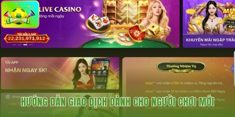 Quy trình đăng ký nạp rút tiền được thiết kế đơn giản