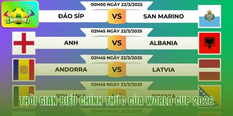 Lịch thi đấu World Cup 2026 có 48 đội lịch sử